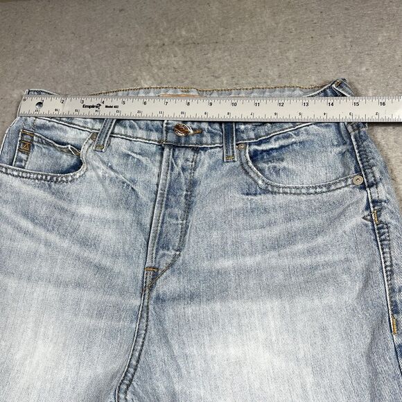 Ariat Jeans Womens 29 Blue Ultra High Rise Relaxed Straight Distressed Denim - Picture 6 of 16